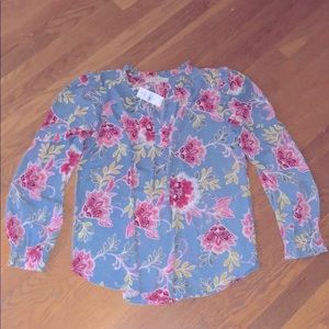 LOFT floral blouse NWT